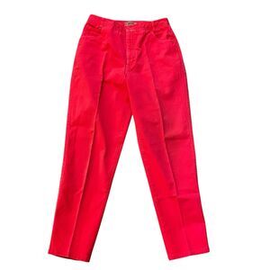 Ruff Hewn Denim Jeans NWOT Womens 29x28 TOMATO RED Cotton High Rise 13" Vtg USA